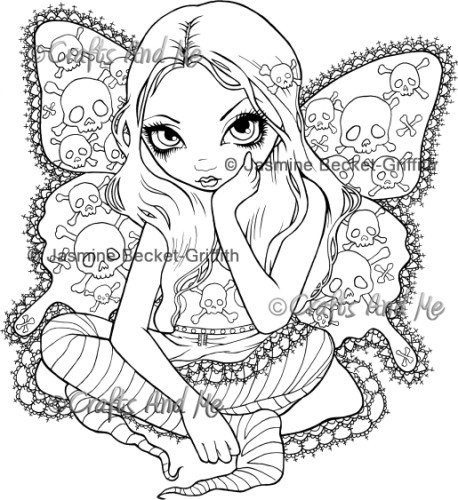 dark fairy coloring pages - photo #16